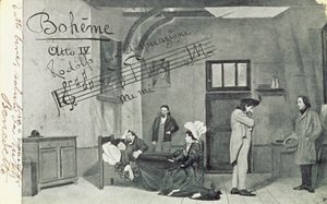 गियाकोमो प्यूकिनी (1858-1924) (ओपेरा फोटो) द्वारा ओपेरा &39;ला बोहेम&39; के अधिनियम IV से दृश्य द्वारा अज्ञात अज्ञात