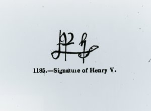 हेनरी वी (1387-1422) का हस्ताक्षर द्वारा अज्ञात अज्ञात
