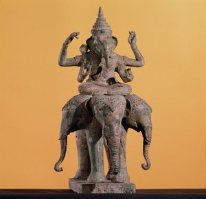 हिंदू भगवान गणेश की मूर्ति (चित्रित पत्थर) द्वारा Unbekannt Unbekannt