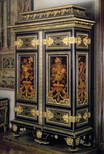 अर्मोयर, सजावट के साथ, आंद्रे चार्ल्स बाउल (1642-1732), पेरिस, 17 वीं शताब्दी के अंत में (आबनूस और कांस्य) द्वारा अज्ञात