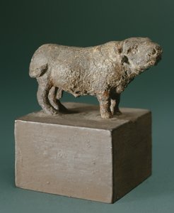 भैंस, हड़प्पा, मोहनजोदड़ो (पाकिस्तान), 2300-1750 ईसा पूर्व (कांस्य) द्वारा अज्ञात