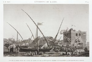 काहिरा नहर, मिस्र पर बांध के वार्षिक उद्घाटन का जश्न, c 1798 द्वारा अज्ञात