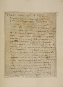 कॉटन एमएस वेस्पासियन एफ iii fol.73 हेनरी VIII से थॉमस वॉल्सी को पत्र, जून 1518 (कागज़ पर कलम और स्याही) द्वारा अनजान कलाकार