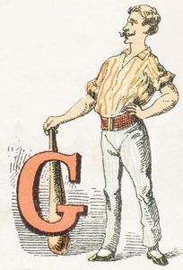 जी - जिमनास्ट - बचकाना वर्णमाला, संस्करण गॉर्डिन 1920 (उत्कीर्णन) द्वारा अज्ञात
