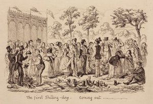 महान प्रदर्शनी 1851 'पहला शिलिंग-डे - कमिंग आउट' द्वारा अज्ञात