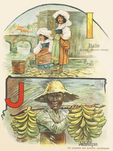आईजे: इटली, जमैका - दो दुनियाओं की एबीसी। एमिल गुएरिन, प्रकाशक, पेरिस, 1900 के आसपास। आयाम: 27.5 x 21.5 सेमी द्वारा अज्ञात