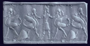 एक नव-बाबुल सिलेंडर सिलेंडर से छाप, c.750-600 ईसा पूर्व द्वारा अज्ञात