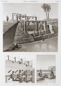 सिंचाई दो सिंचाई प्रणालियाँ, मिस्र, c 1798 द्वारा अज्ञात