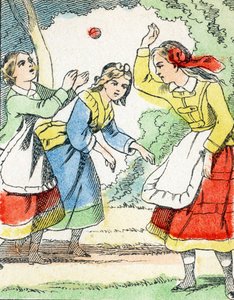 खेल: ला पेलोटा - बाल मनोरंजन वर्णमाला c.1890 (लिथोग्राफ) द्वारा अज्ञात