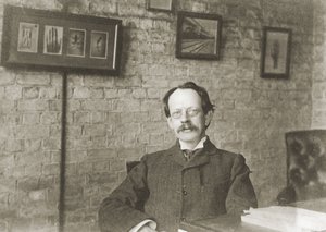 जोसेफ जॉन थॉमसन, अंग्रेजी भौतिक विज्ञानी, सी 1900 द्वारा अनजान कलाकार