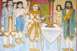बुद्ध का जीवन राजकुमार सिद्धार्थ गौतम तलवारबाज़ी, कुश्ती और तीरंदाजी के चैंपियन बने, सिएम रीप, कंबोडिया द्वारा अज्ञात