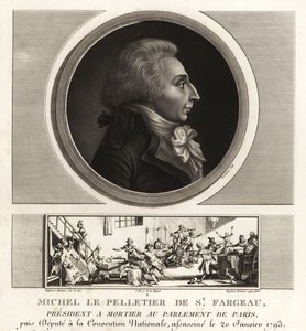 लुइस-मिशेल ले पेलेटियर, सेंट-फ़ारग्यू के मार्क्विस (1760-1793), फ्रांसीसी राजनीतिज्ञ और फ्रांसीसी क्रांति के शहीद द्वारा अज्ञात