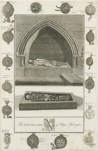 मावेसिन रिडवेयर - ह्यूगो मावेसिन का मकबरा: उत्कीर्णन, 1785 द्वारा अज्ञात