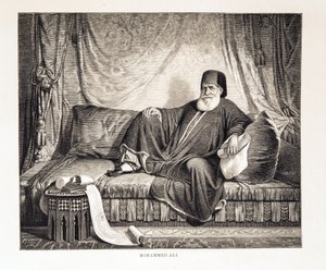 मेहमत अली का पोर्ट्रेट (1769-1849) मिस्र के वाइस किंग मिस्र के एटलस से चित्रण द्वारा अज्ञात