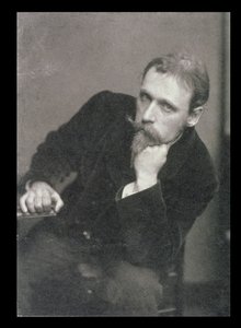 फ्रेडरिक हॉलियर (1837-1933) 1886 द्वारा वाल्टर क्रेन (1845-1915) की पोर्ट्रेट तस्वीर (बी/डब्ल्यू फोटो) द्वारा अज्ञात