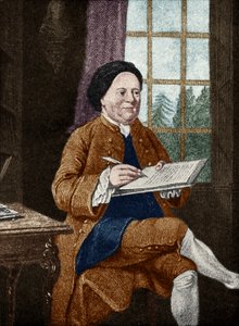 सैमुअल रिचर्डसन, पोर्ट्रेट। अंग्रेजी लेखक 19 अगस्त 1689 - 4 जुलाई 1761। मेसन चेम्बरलिन द्वारा द्वारा अज्ञात