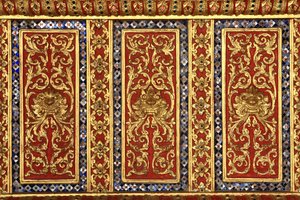 मूर्ति। संगमरमर का मंदिर। वाट बेंचमाबोफिट दुसितवनराम रत्चावरविहारन। 1899. बैंकॉक। थाईलैंड द्वारा अज्ञात