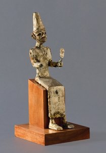 बाल की बैठी हुई मूर्ती, युद्ध के कनानी देवता, मेग्दिओ, c.1300-1200 ई.पू. द्वारा अज्ञात