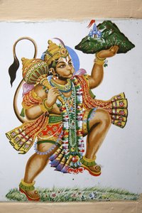 श्री हिंदू मंदिर, लीसेस्टर। हनुमान। यूनाइटेड किंगडम द्वारा अज्ञात