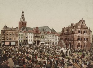 द ग्रेट मार्केट, निजमेगेन, c.1900 द्वारा अज्ञात