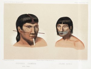 दो दक्षिण अमेरिकी भारतीय, c 1843-1847 द्वारा अज्ञात