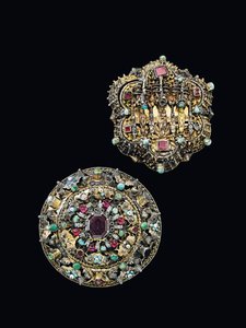 दो स्तन रोसेट, सिबियु, c.1675-1700 द्वारा अज्ञात