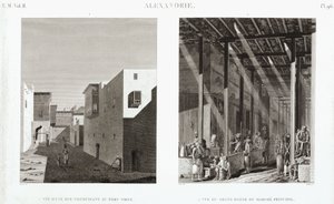 अलेक्जेंड्रिया, मिस्र के दो दृश्य, c 1798 द्वारा अज्ञात