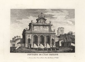 Fontana dell'Acqua Paola या Il Fontanone, Fontaine de l'Eau Pauline, रोम का दृश्य द्वारा अज्ञात