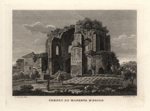 मिनर्वा मेडिका के मंदिर का दृश्य, टेम्पियो डि मिनर्वा मेडिका, या निम्फियम, रोम द्वारा अज्ञात