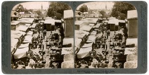 दमिश्क, सीरिया में 1900 के दशक में खुला बाजार। द्वारा अंडरवुड और अंडरवुड