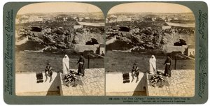 यरुशलम को दमिश्क गेट, फिलिस्तीन, 1901 से देखा गया। द्वारा अंडरवुड और अंडरवुड
