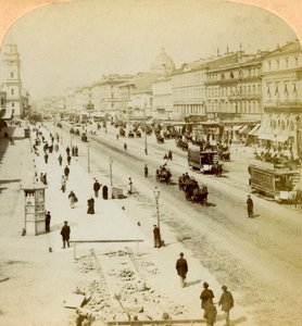 नेवस्की प्रॉस्पेक्ट, सेंट पीटर्सबर्ग, रूस की प्रमुख सड़क, 1897