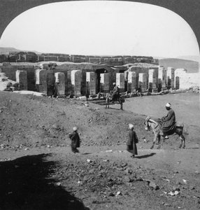 सैथोस I, एबिडोस, मिस्र का मंदिर 1905। द्वारा अंडरवुड और अंडरवुड