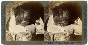 यरूशलेम, फिलिस्तीन, 1897 के बाहर, यीशु की कब्र। द्वारा अंडरवुड और अंडरवुड