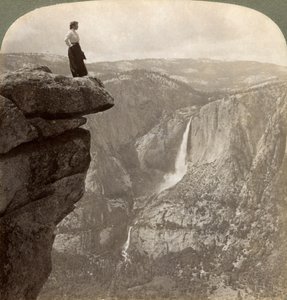 ग्लेशियर प्वाइंट, योसेमाइट घाटी, कैलिफोर्निया, यूएसए, 1902 से देखें। द्वारा अंडरवुड और अंडरवुड