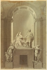 हेनरी कार्डिनल यॉर्क (1725-1807) और चार्ल्स एडवर्ड स्टुअर्ट, quot;यंग प्रेटेंडरquot; (1720-1788) का एक कब्रगाह स्मारक द्वारा अज्ञात