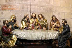 सेंट-मार्टिन चर्च, द लास्ट सपर, मूर्तियाँ, मुलहाउस, फ्रांस द्वारा अज्ञात