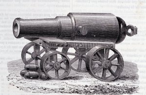 ए ब्लैकली राइफल - लंदन एक्सपो में द ब्लैकली कैनन (1862) द्वारा अज्ञात कलाकार