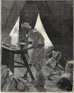 19वीं सदी में अल्जीरिया में एक कबाइल जौहरी। एडोल्फ बिटार्ड द्वारा 1885 से "लेस आर्ट्स एट मेटियर्स इलस्ट्रेस" में उत्कीर्णन। द्वारा अज्ञात कलाकार