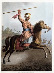 अपने घोड़े पर एक मामलुक - "मिस्र, फिलिस्तीन और तुर्क साम्राज्य के अन्य हिस्सों में दृश्य" में द्वारा अज्ञात कलाकार