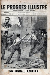 एक हत्या का द्वंद्व - 1 मार्च 1895 को, फ्रांसीसी अफ्रीका की समिति के दो सदस्यों के बीच एक द्वंद्वयुद्ध, जो पहले अच्छे साथी थे, अल्फ्रेड ले चेटेलियर और हिप्पोलीटे पेर्चर, उर्फ हैरी एलिस, और यह द्वारा अज्ञात कलाकार