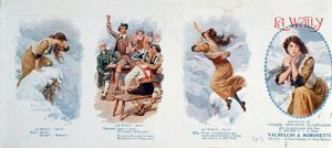 ओपेरा ला वैली (लिथोग्राफी) को दर्शाने वाले शब्दचित्रों की एक श्रृंखला द्वारा अज्ञात कलाकार