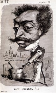अलेक्जेंड्रे डुमास फिल्स और उनकी "" साहित्यिक फ़ार्मेसी"" - 02/08/1868 के "" ले गेयंट "में" द्वारा अज्ञात कलाकार