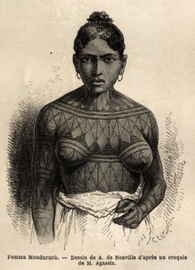 एक भारतीय महिला मोंडुरुकु (या मुंडुरुकु), पारा राज्य की एक जनजाति, तापजोस नदी के क्षेत्र में द्वारा अज्ञात कलाकार