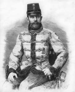 हैब्सबर्ग के आर्कड्यूक रोडोल्फ (1858-1889), ऑस्ट्रिया के क्राउन प्रिंस। 1889 की नक्काशी। द्वारा अज्ञात कलाकार