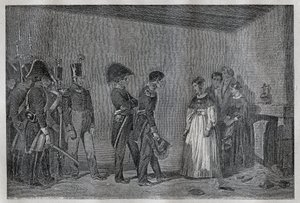 7 नवंबर को नैनटेस में डचेस ऑफ बेरी (1798-1870 मैरी-कैरोलिन डी बॉर्बन-सिसिली) की गिरफ्तारी द्वारा अज्ञात कलाकार