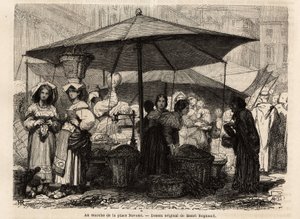 पियाज़ा नवोना, रोम (इटली) के पैर में। 1864-1868 में फ्रांसिस वे द्वारा रोम की यात्रा को चित्रित करने के लिए उत्कीर्णन, एडौर्ड चार्टन के निर्देशन में "ले टूर डू मोंडे, नोव्यू जर्नल डेस वॉयेज" में प्रकाशित हुआ। द्वारा अज्ञात कलाकार