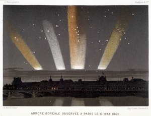 Aurore Boréale पेरिस में 05/13/1869 को मनाया गया - Amédée Guillemin द्वारा "" चुंबकत्व और बिजली "" में द्वारा अज्ञात कलाकार