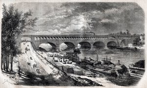 1867 में ऑट्यूइल वायडक्ट (प्वाइंट डू जर्स ब्रिज) द्वारा अज्ञात कलाकार