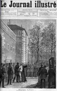 CAMPI, RUE DU REGARD का हत्यारा - "" हत्यारे मिशेल कैंपी का निष्पादन, डे ला रोक्वेट की जगह पर, 30 अप्रैल, 1884 - गिलोटिन - 1884 के "" ले जर्नल शानदार "" में उत्कीर्णन द्वारा अज्ञात कलाकार